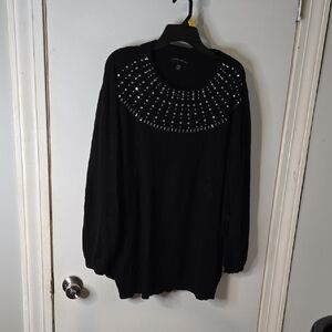 Torrid Size 26/28 Black Sweater With Rhinestones